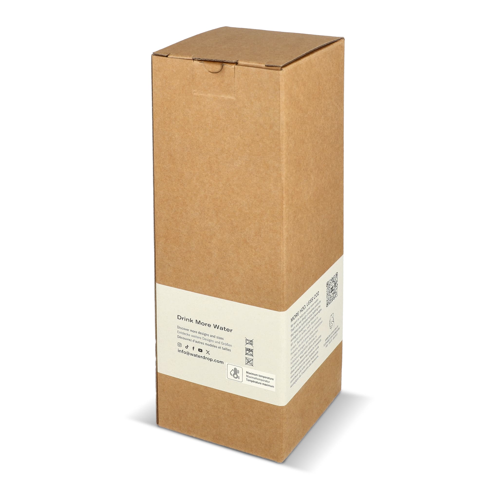 Waterdrop Classic Bottiglia termica – 600 ml | Acciaio inox | Tappo bambù