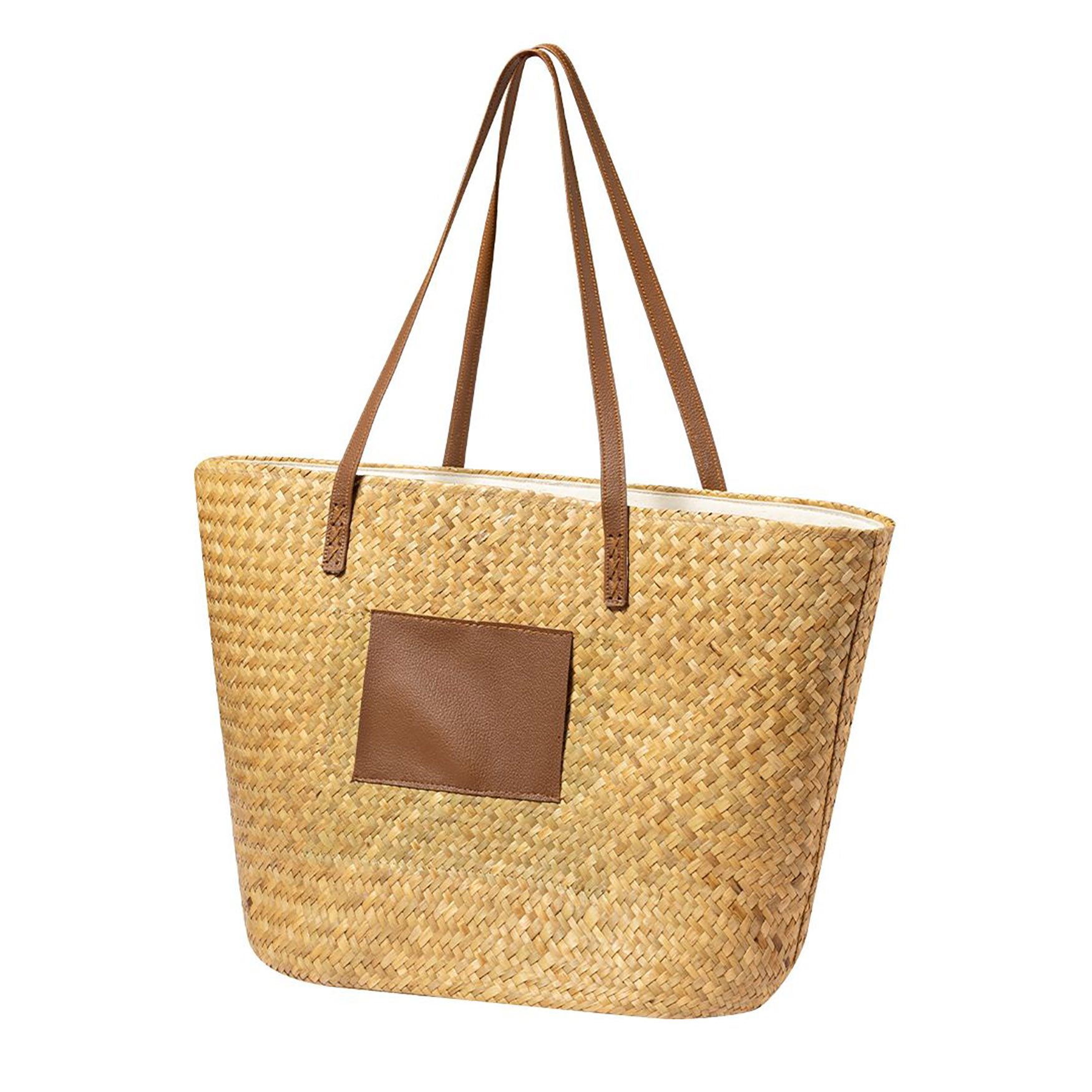 Tas Mila - Stro | PU handgrepen | Groot formaat