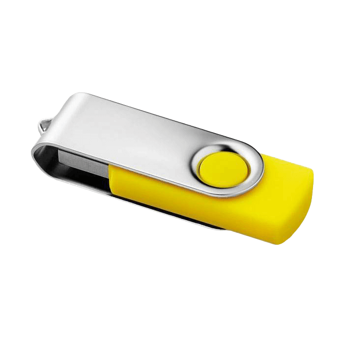 USB-Stick Rotate | Silber Kappe + Farbiger Stick | 4-64 GB | Vollfarbdruck