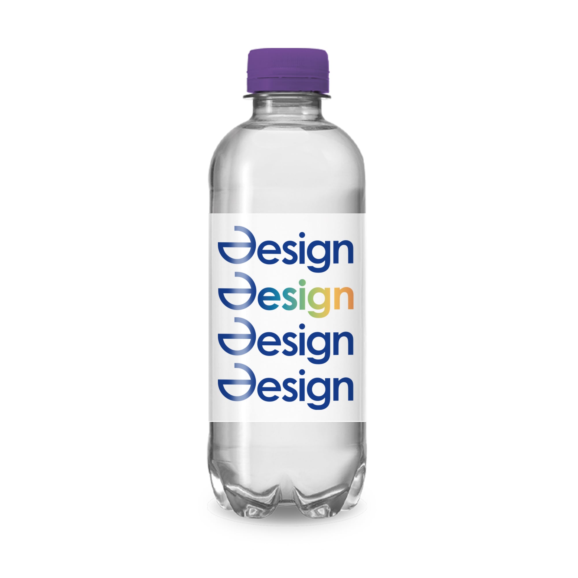 Bouteilles d’eau en R-PET - 330 ml | Eau plate | Étiquette en Quadrichromie