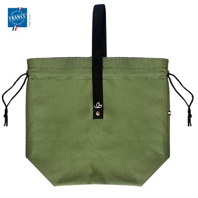 Pochette déjeuner Goodjour - 220 gr/m2 | Fabriquée en France | Coton recyclé | Fermeture cordon