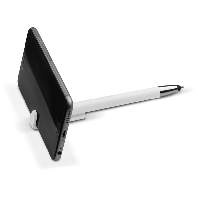 Stylo stylet | Multifonctionnel | Avec support téléphone | Impression jusqu'à 4 couleurs