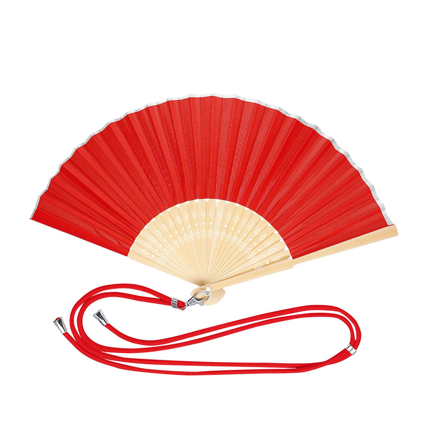 Ventaglio – Design sostenibile in bambù | Poliestere 190T | Con moschettone | Leggero
