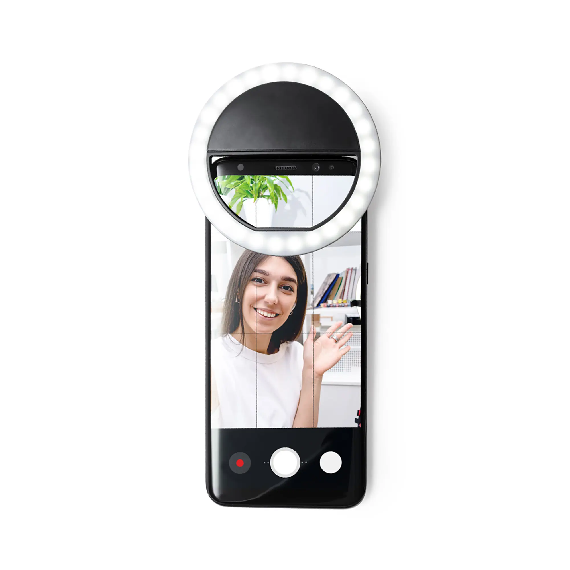 Lampe annulaire avec support – Ø 15 cm | Connexion USB | Lumière réglable