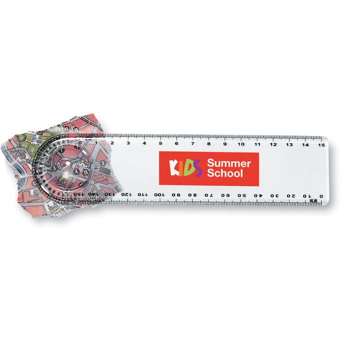 Lineal Lupin | 15cm | Lupe + Winkelmesser | Transparent