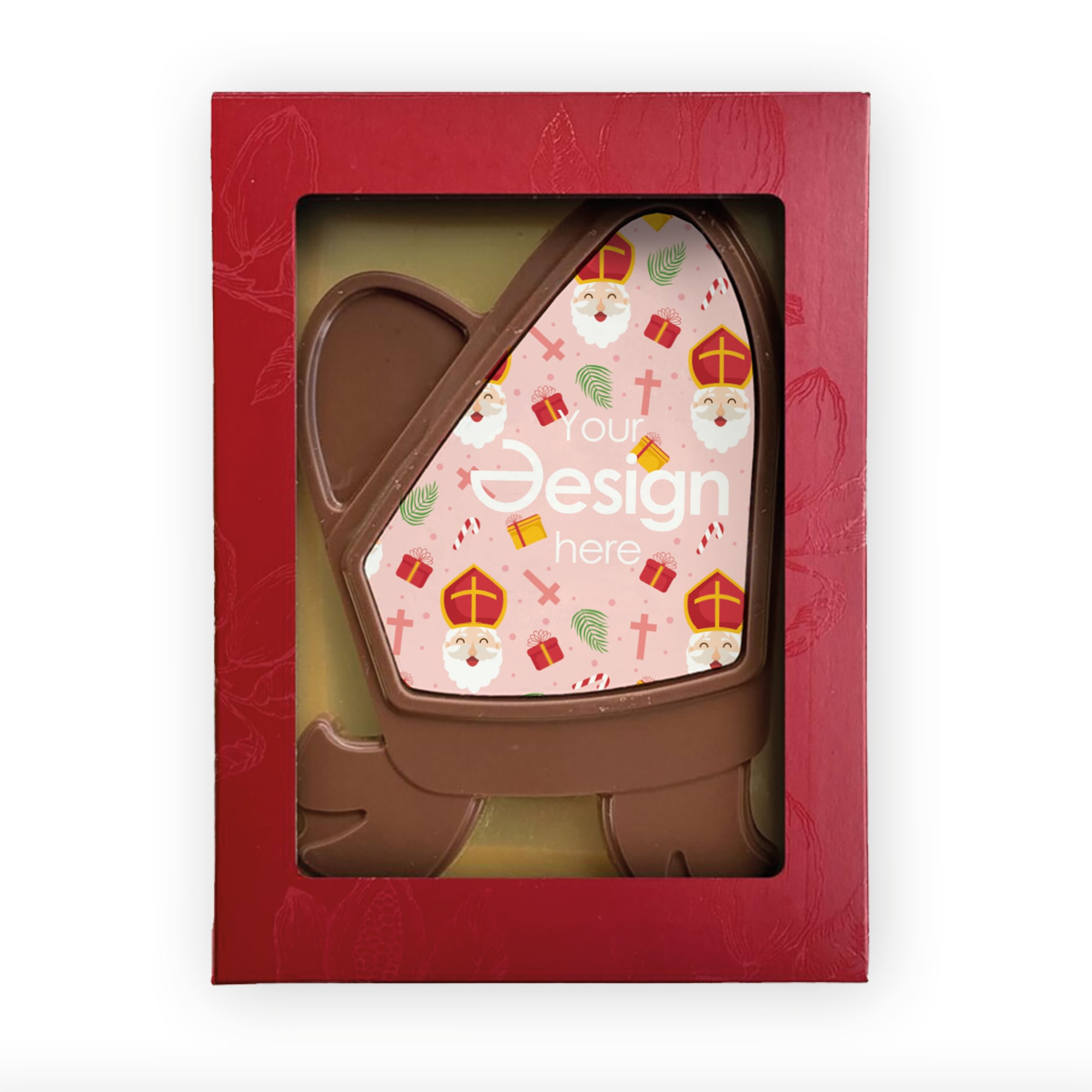 Mitre en chocolat – 175 g | Chocolat au lait | Design personnalisé | Emballage individuel