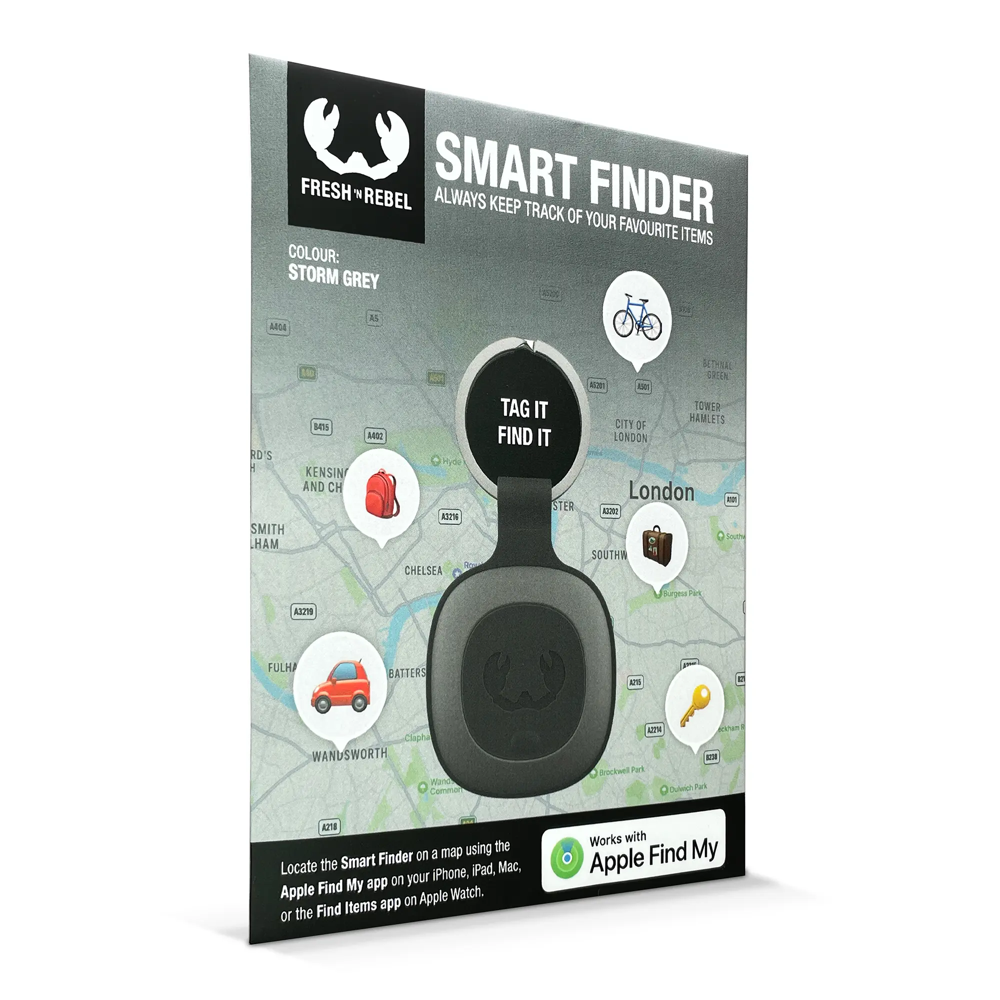 Localisateur Fresh ’n Rebel – compatible Apple Find My | sans fil | compact | magnétique