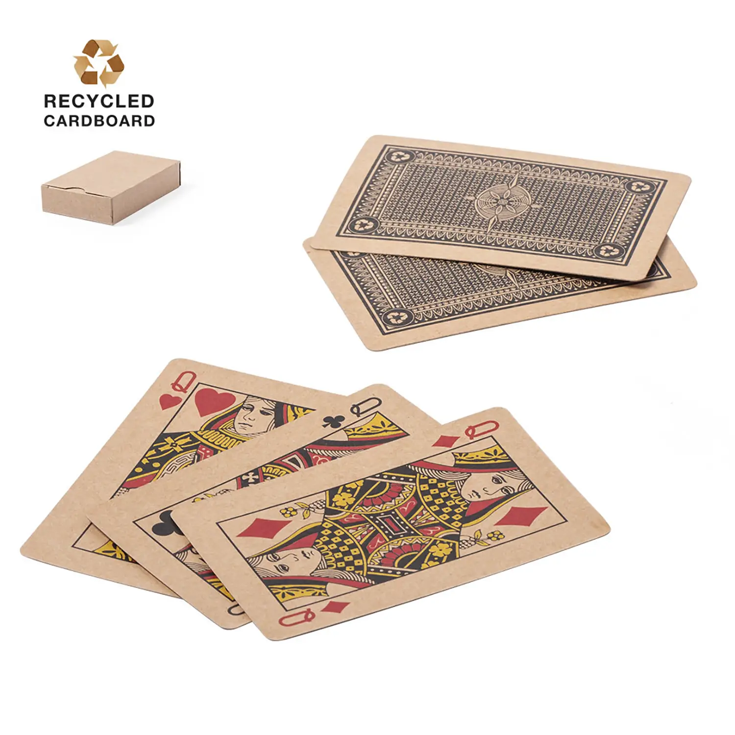 Jeu de cartes français – 54 cartes | Carton recyclé | Format compact | Boîte incluse