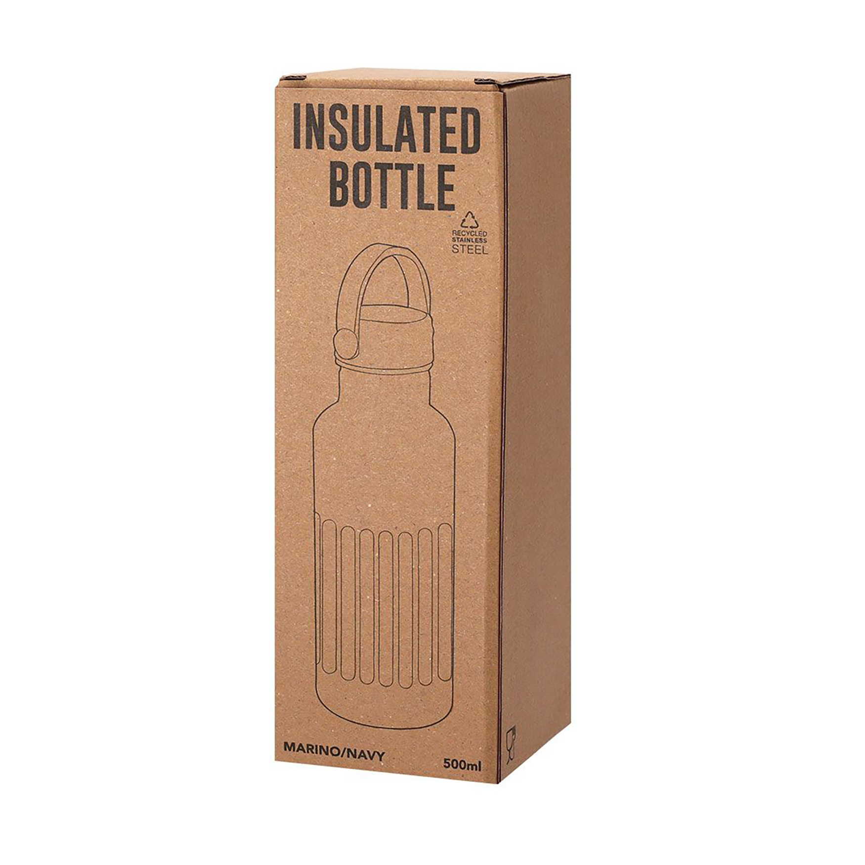 Thermosfles Daan - 500 ml | Gerecycled RVS | Met handvat