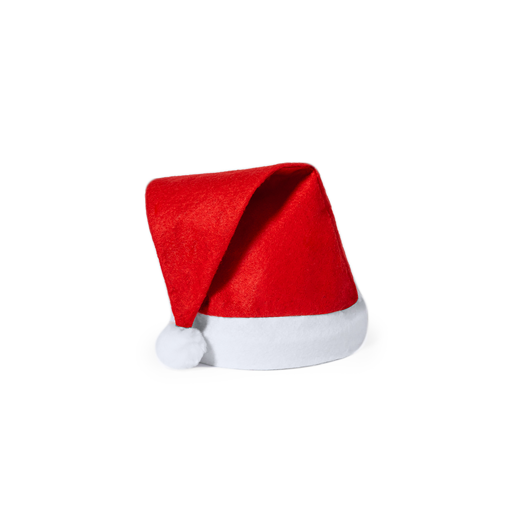 Kinder-Weihnachtsmütze – Polyester | Klassisches Design | Weicher weißer Rand | Weißer Bommel
