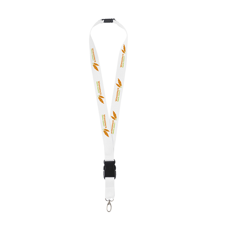 Keycord Bas - 24 mm | Met haak, buckle & veiligheidssluiting | Budget