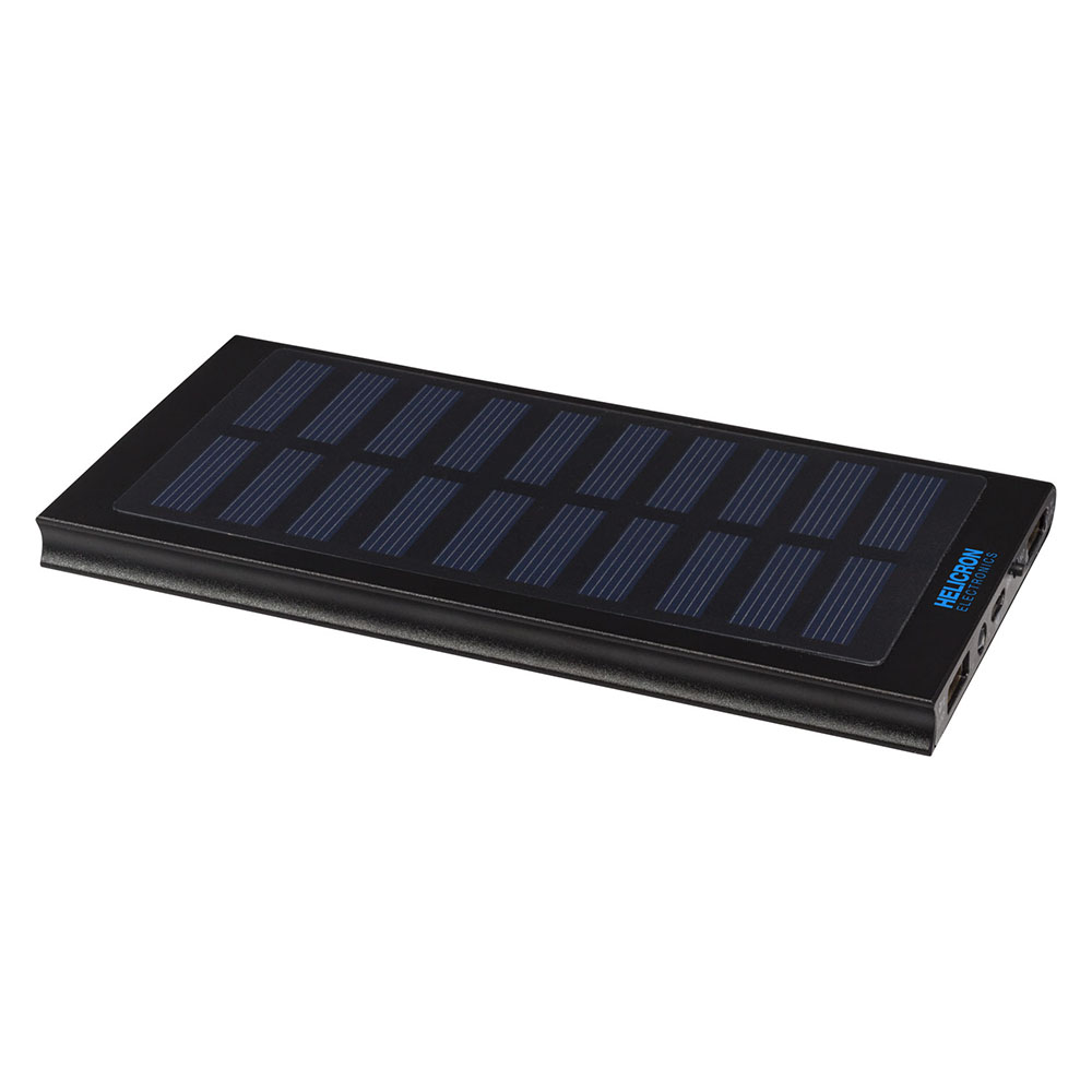 Batterie solaire – 8000 mAh | Aluminium | Double USB | Lampe LED