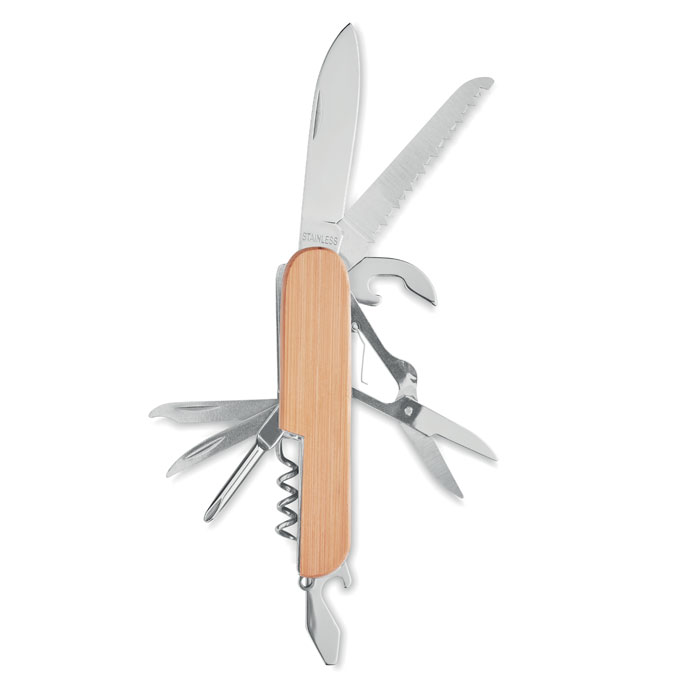Taschenmesser | Bambus und Edelstahl 9 Funktionen