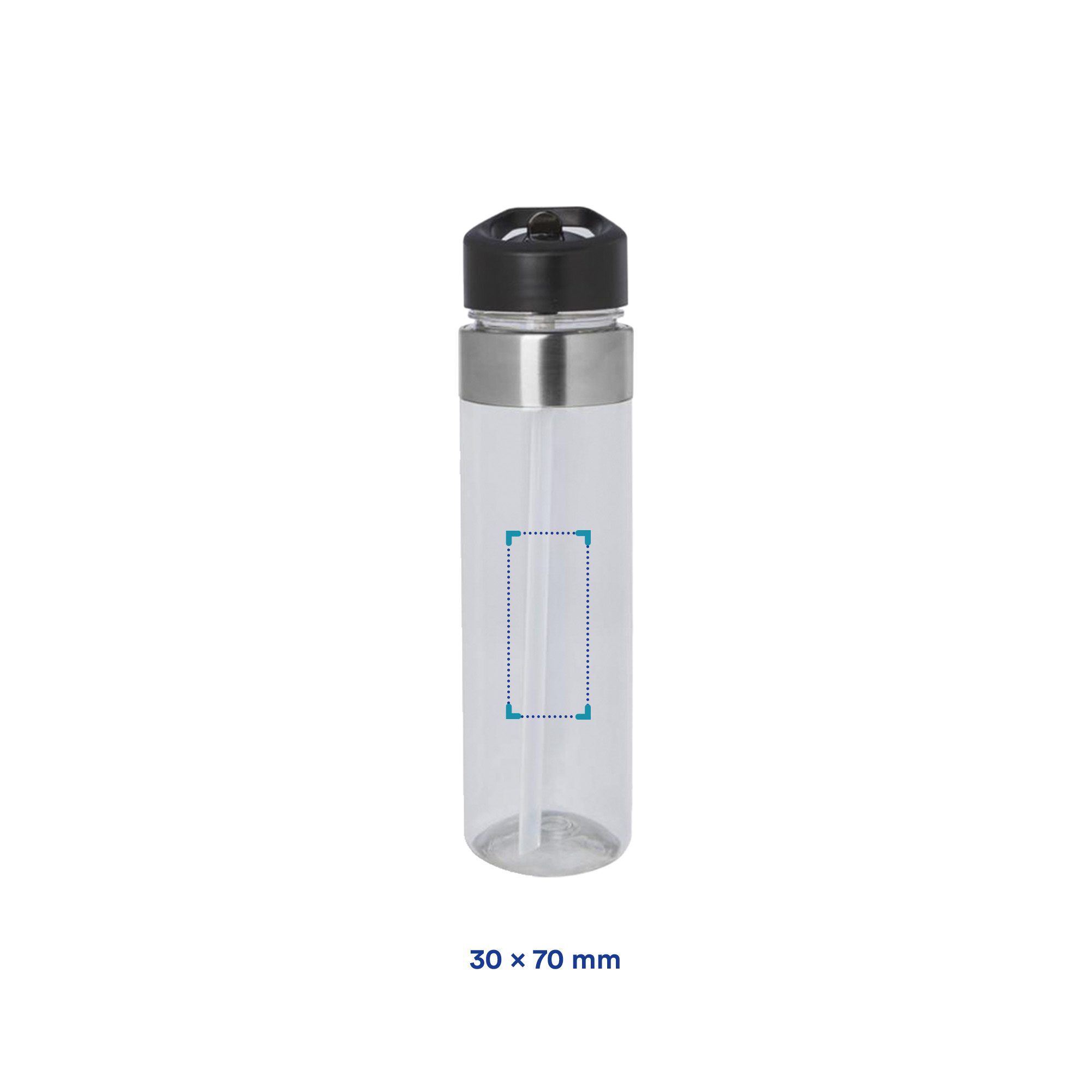 Trinkflasche Sofia - 650 ml | Trinkdeckel | Transparent