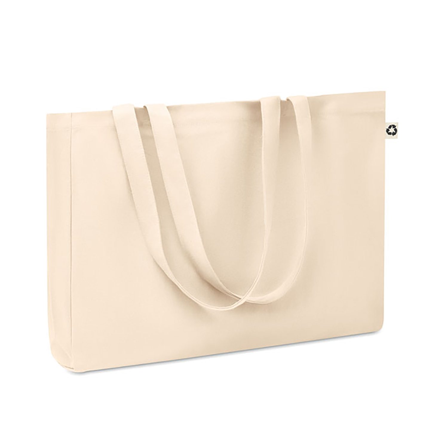 Sac en toile recyclée | 280 g/m² | Beige | Jusqu'à 4 couleurs d'impression