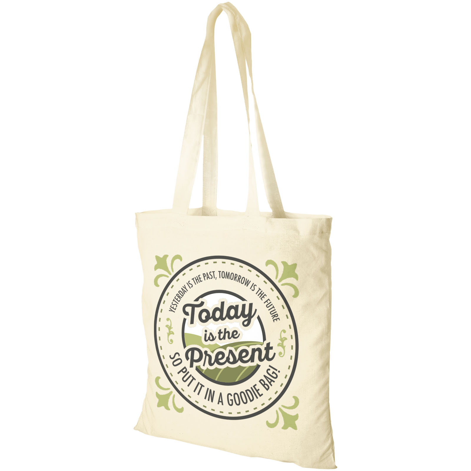 Katoenen tas Mia - Beige | 150 g/m² | Groot afdrukgebied