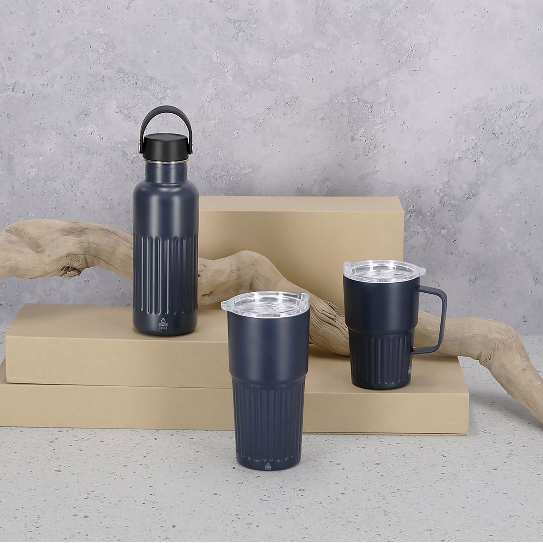 Thermosfles Daan - 500 ml | Gerecycled RVS | Met handvat