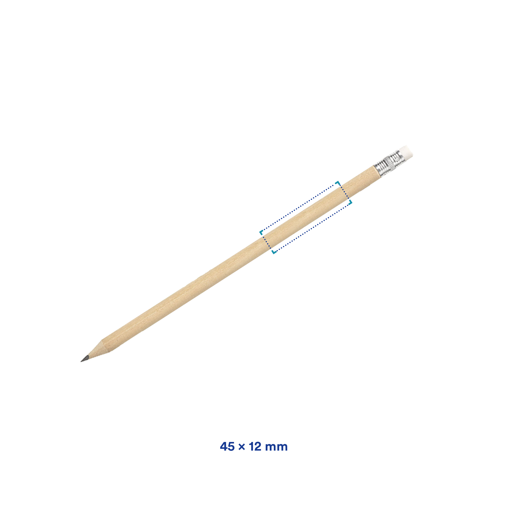Crayon HB | Taillé | Avec gomme | Impression 1 couleur