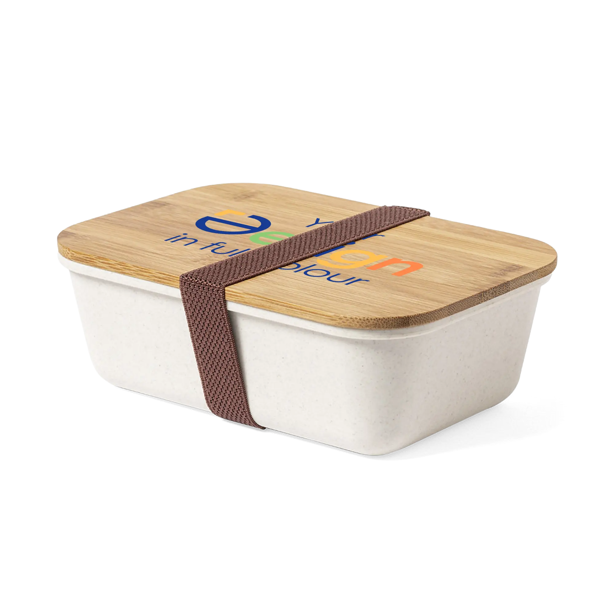 Lunch box 1 L – PP senza BPA | Coperchio in bambù | Con fascia