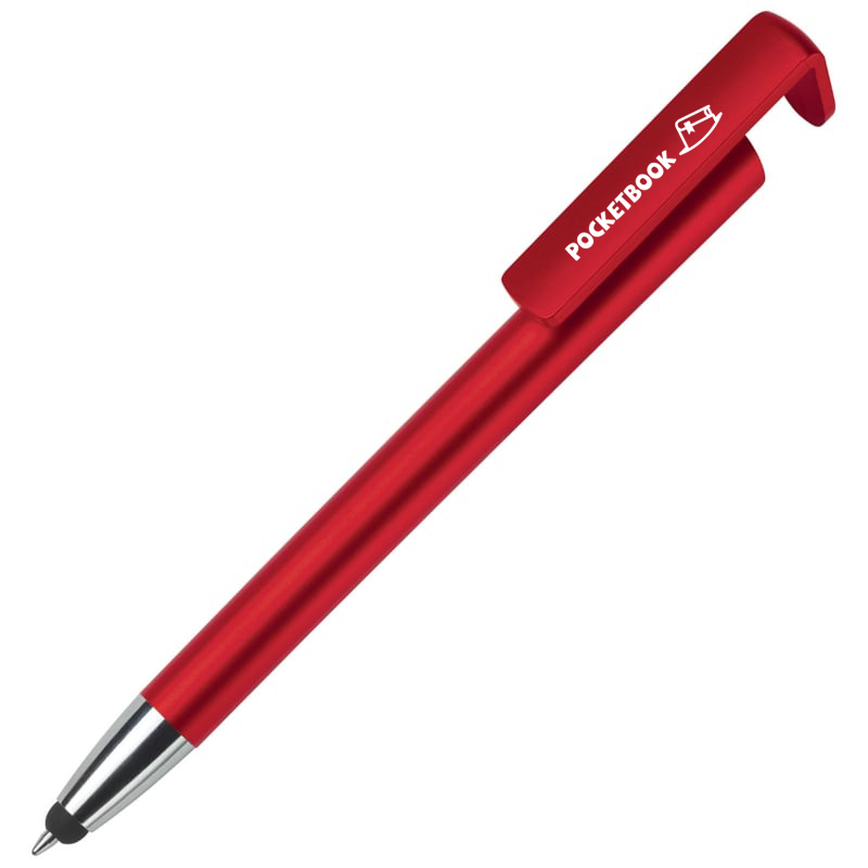 Stylo stylet | Multifonctionnel | Avec support téléphone | Impression jusqu'à 4 couleurs