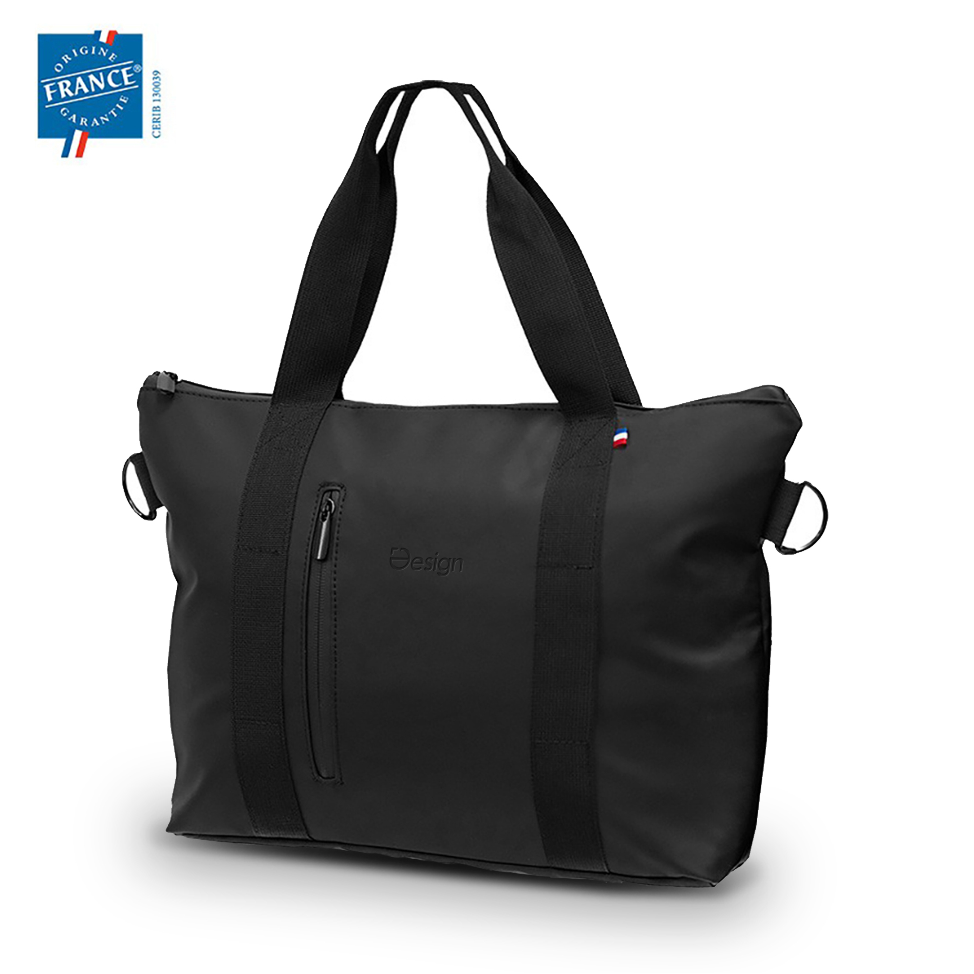Goodjour Laptoptasche recyceltes PU | Hergestellt in Frankreich | Für 17 Zoll | Mit Schulterriemen
