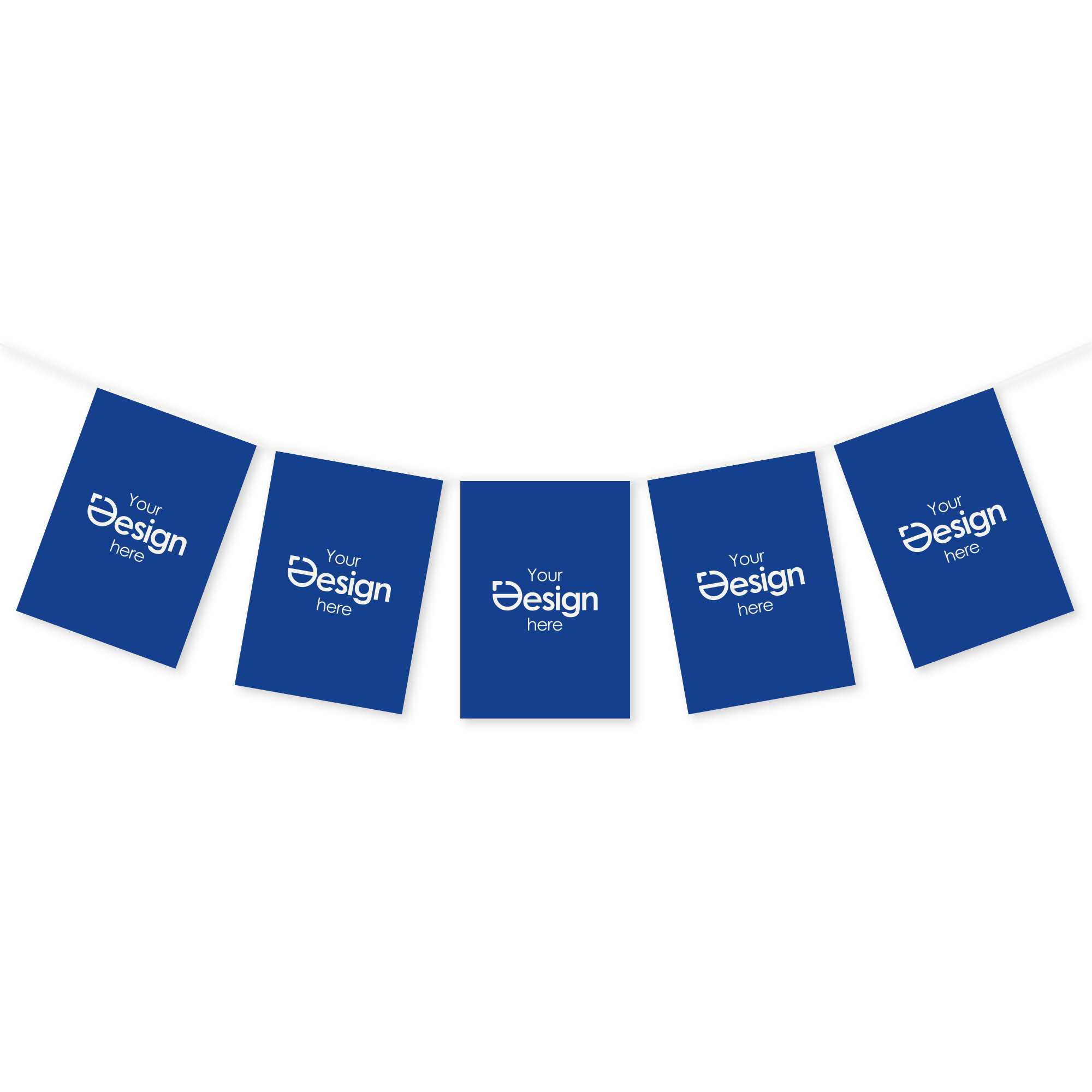 Fahnenkette 5 Meter | Kunststoff | Hergestellt in Europa | 1-Farbdruck