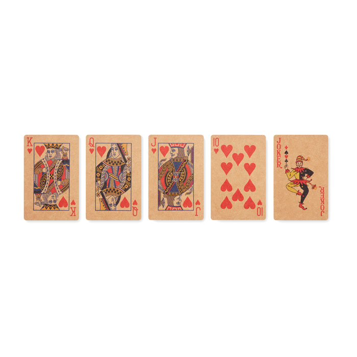 Jeu de cartes en papier recyclé – 54 cartes | Boîte en carton | Format classique | Écologique