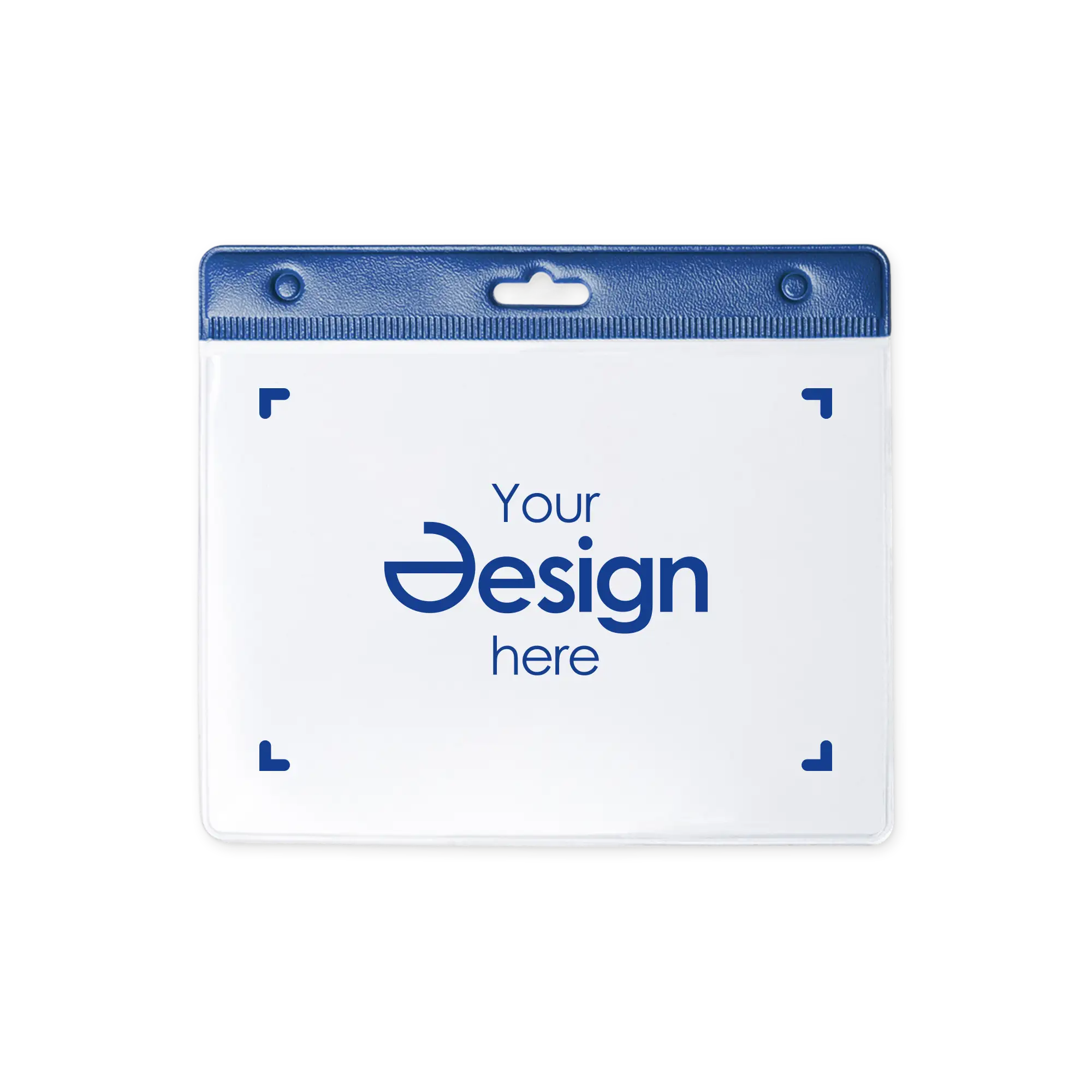 Badge ID – PVC | Fronte Trasparente | Parte Superiore Colorata | Retro Bianco