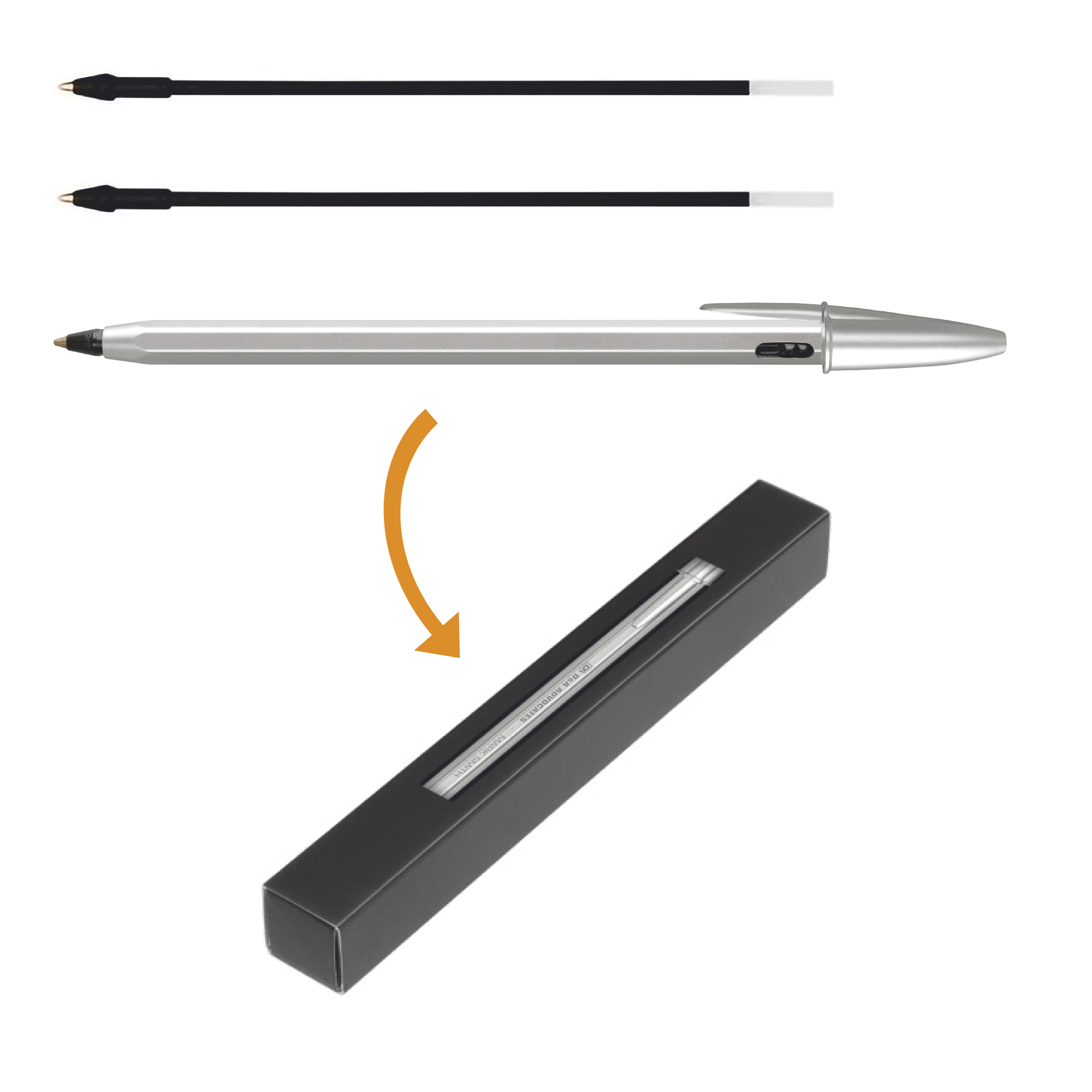 Balpen BIC - Gerecycled plastic | Metalen houder