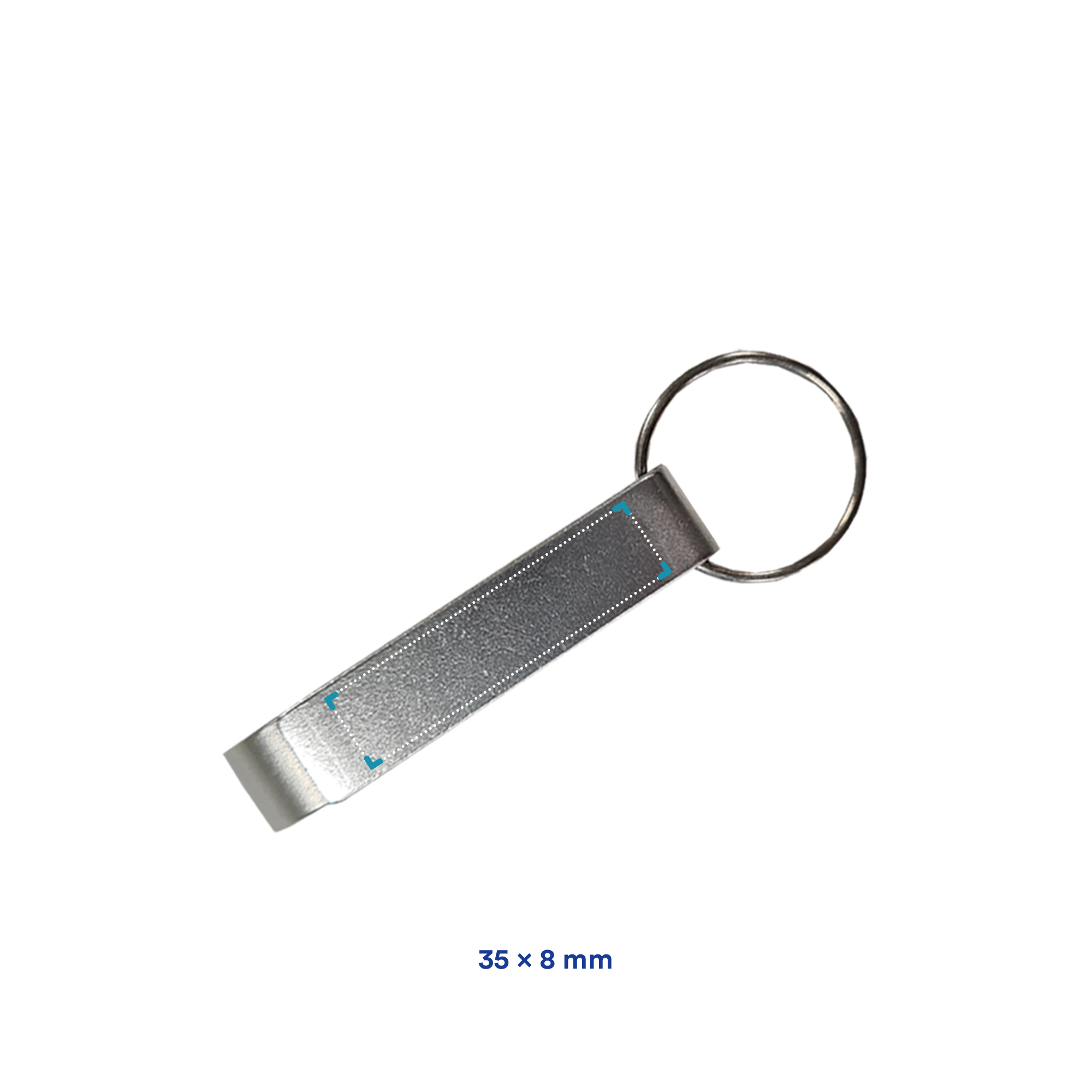 Flaschenöffner mit Schlüsselring | Aluminium | Gravur