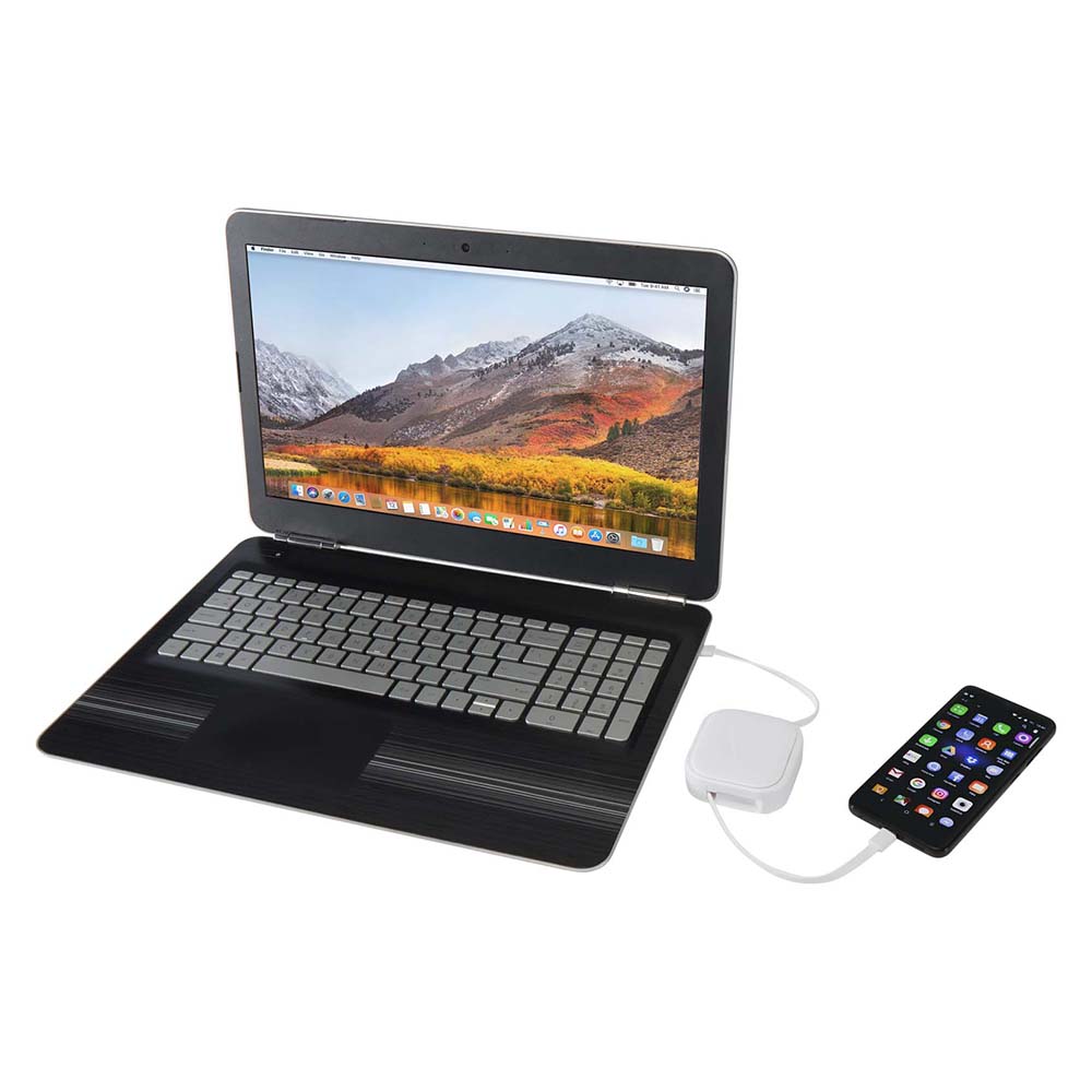 Oplaad- en smartphonekit Lio – 5-in-1 | 100W Snelladen | Uittrekbaar | Gerecycled Plastic