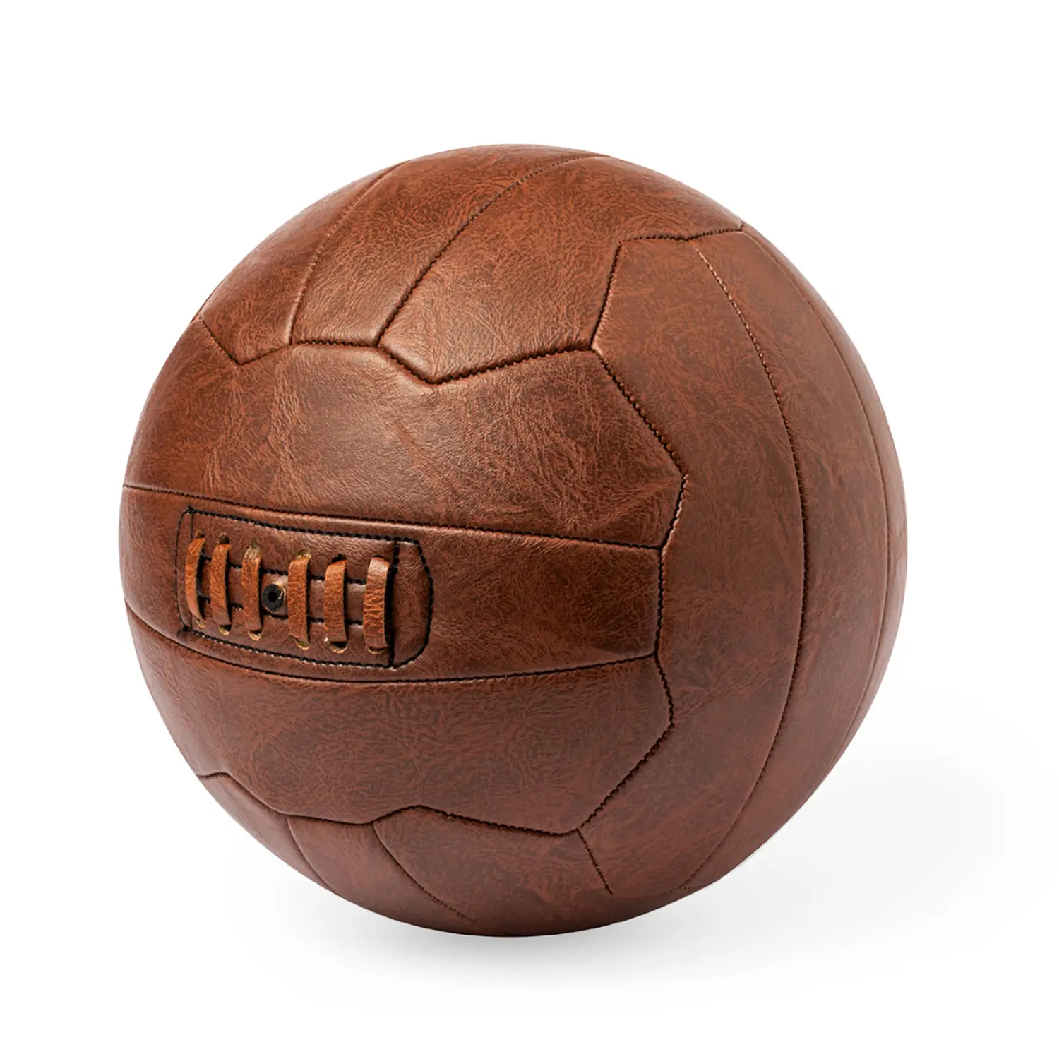 Pallone da calcio retrò – Misura 5 | Similpelle resistente | Design classico