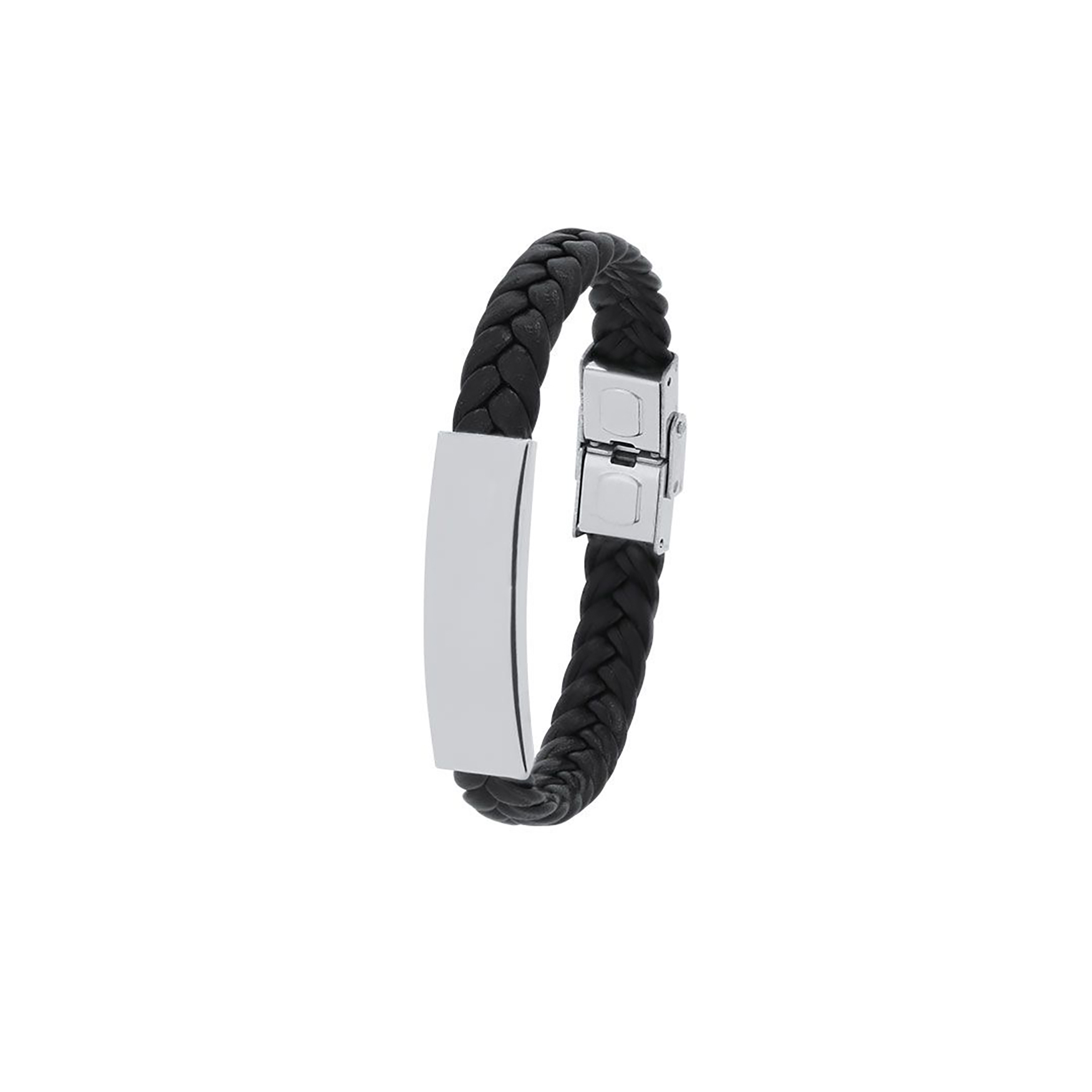 Armband - Kunstleder | Edelstahlplatte | Verschluss
