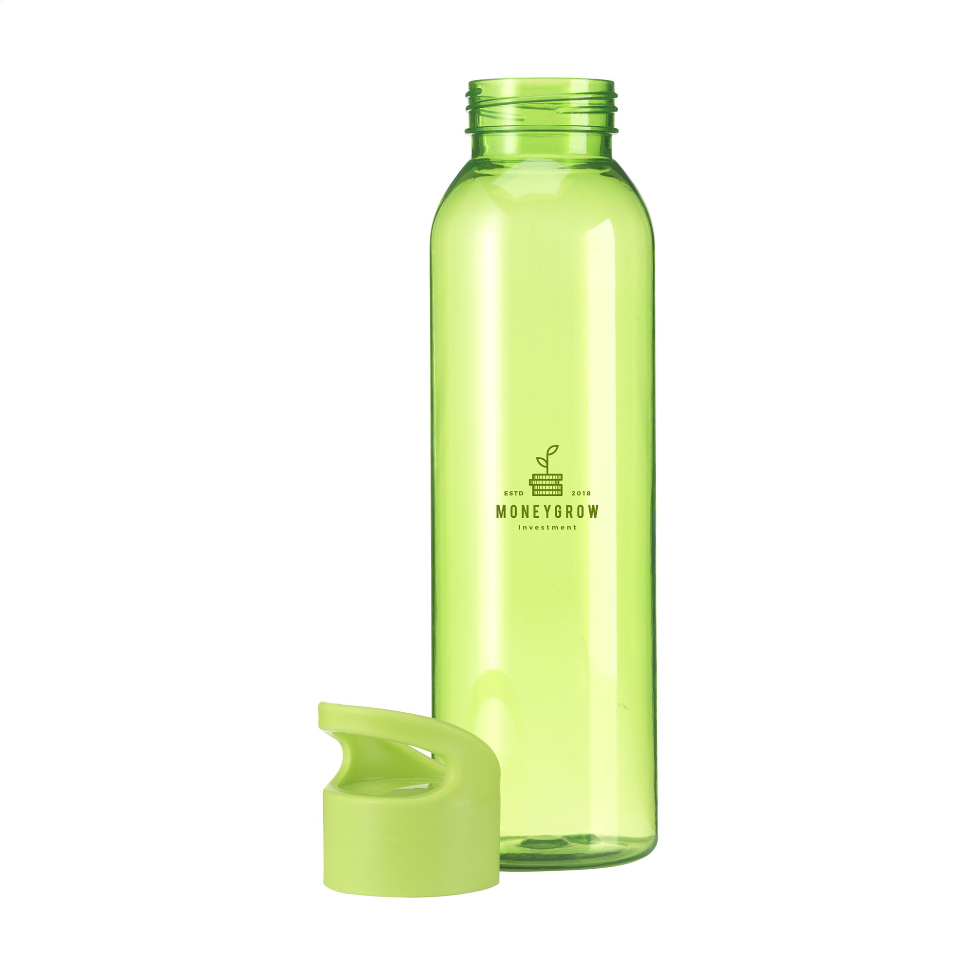 Wasserflasche aus RPET – 650 ml | Klare Optik | GRS-zertifiziert | Schraubdeckel | Auslaufsicher