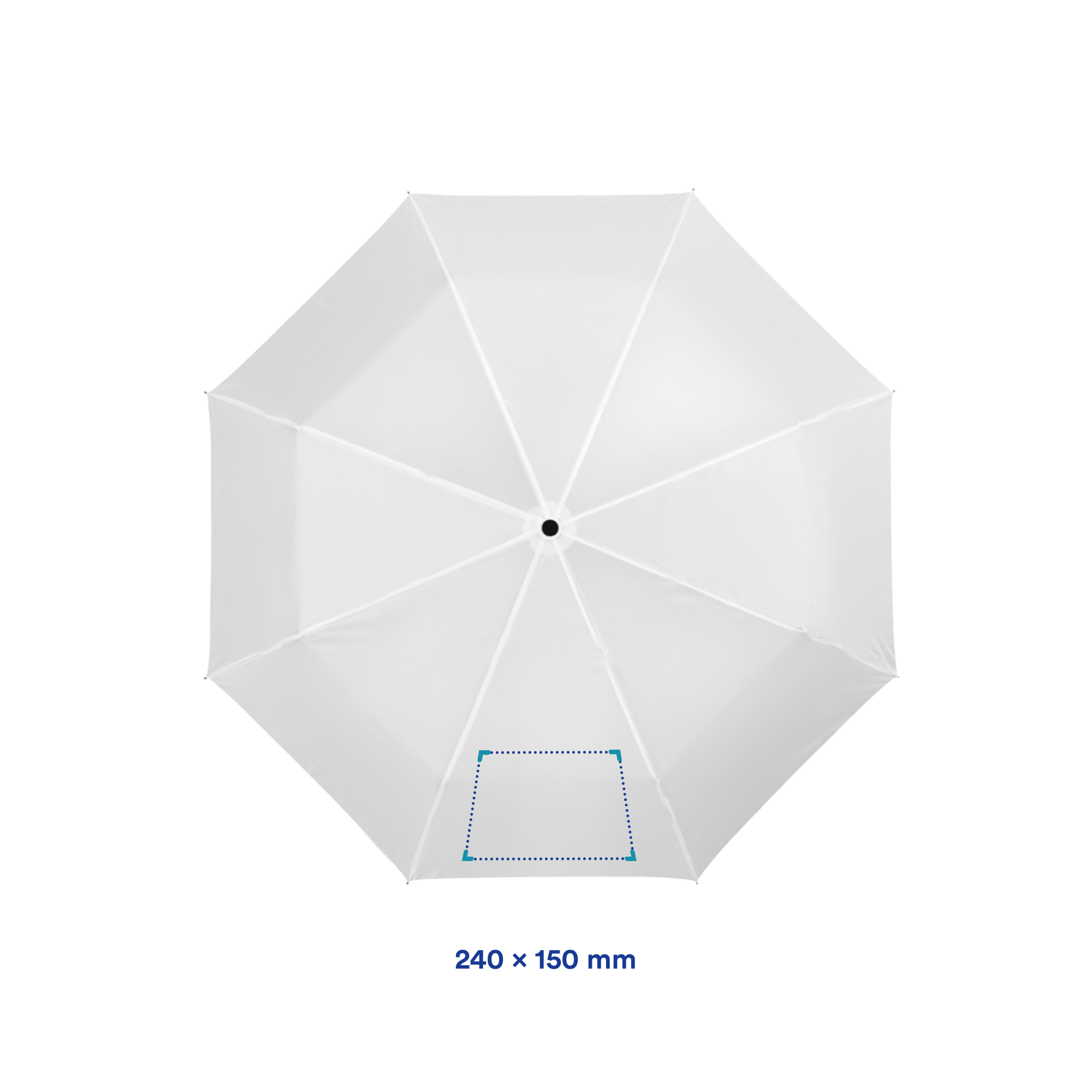 Parapluie coloré - Ø 98 cm | Pliable | Jusqu'à 4 couleurs d'impression
