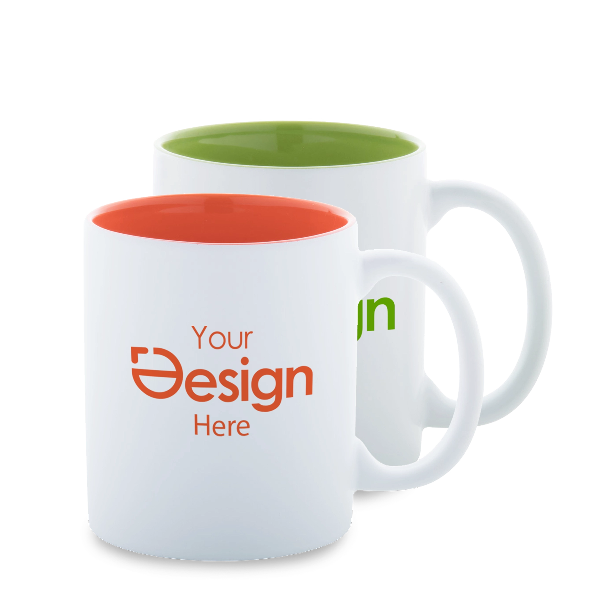 Mug blanc - 350 ml | Intérieur coloré | Gravure