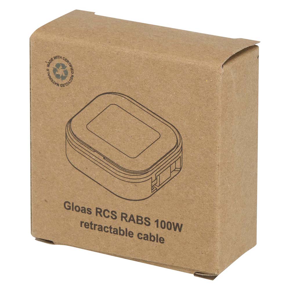 Oplaad- en smartphonekit Lio – 5-in-1 | 100W Snelladen | Uittrekbaar | Gerecycled Plastic