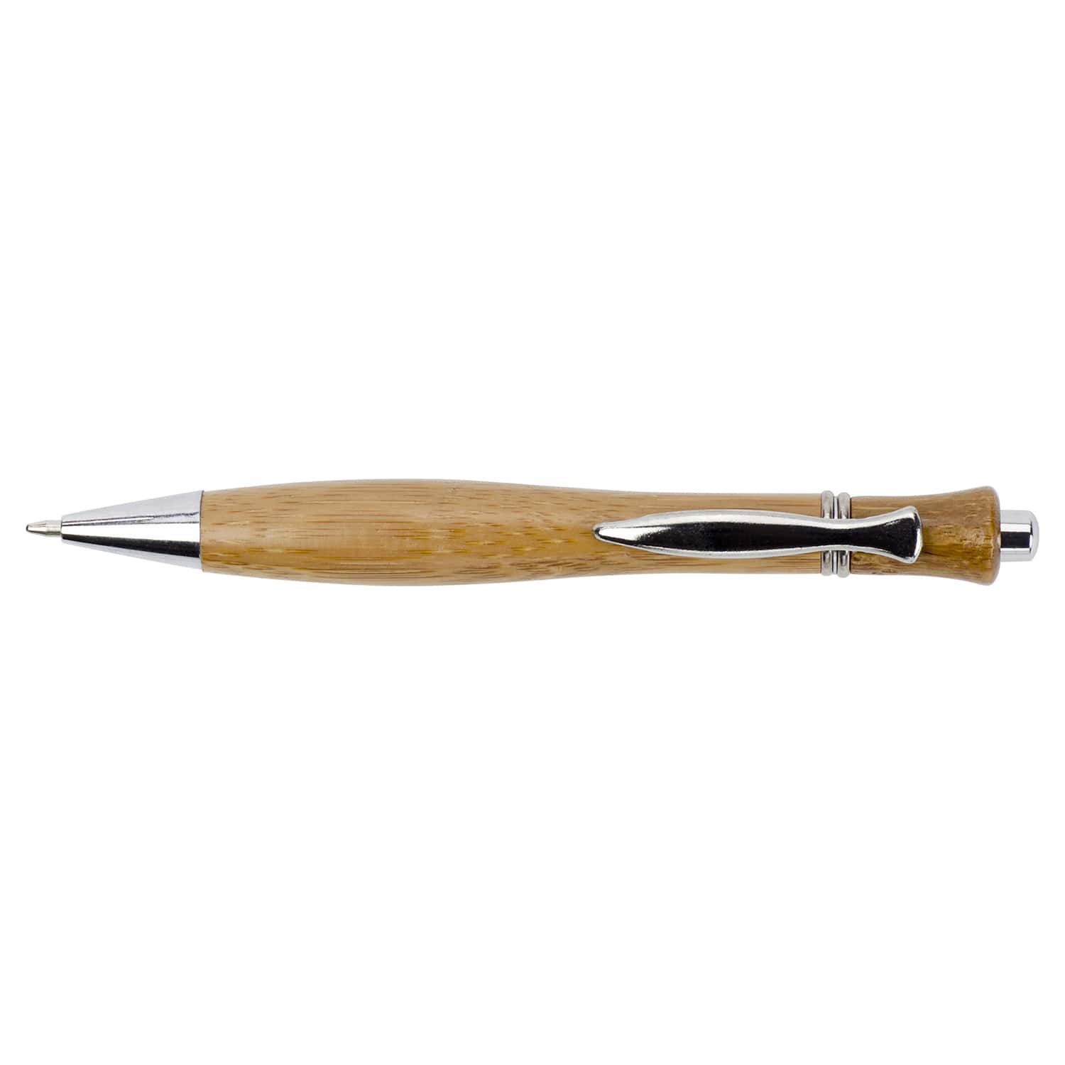 Stylo à bille - Bois | Accents métalliques | Impression jusqu'à 4 couleurs