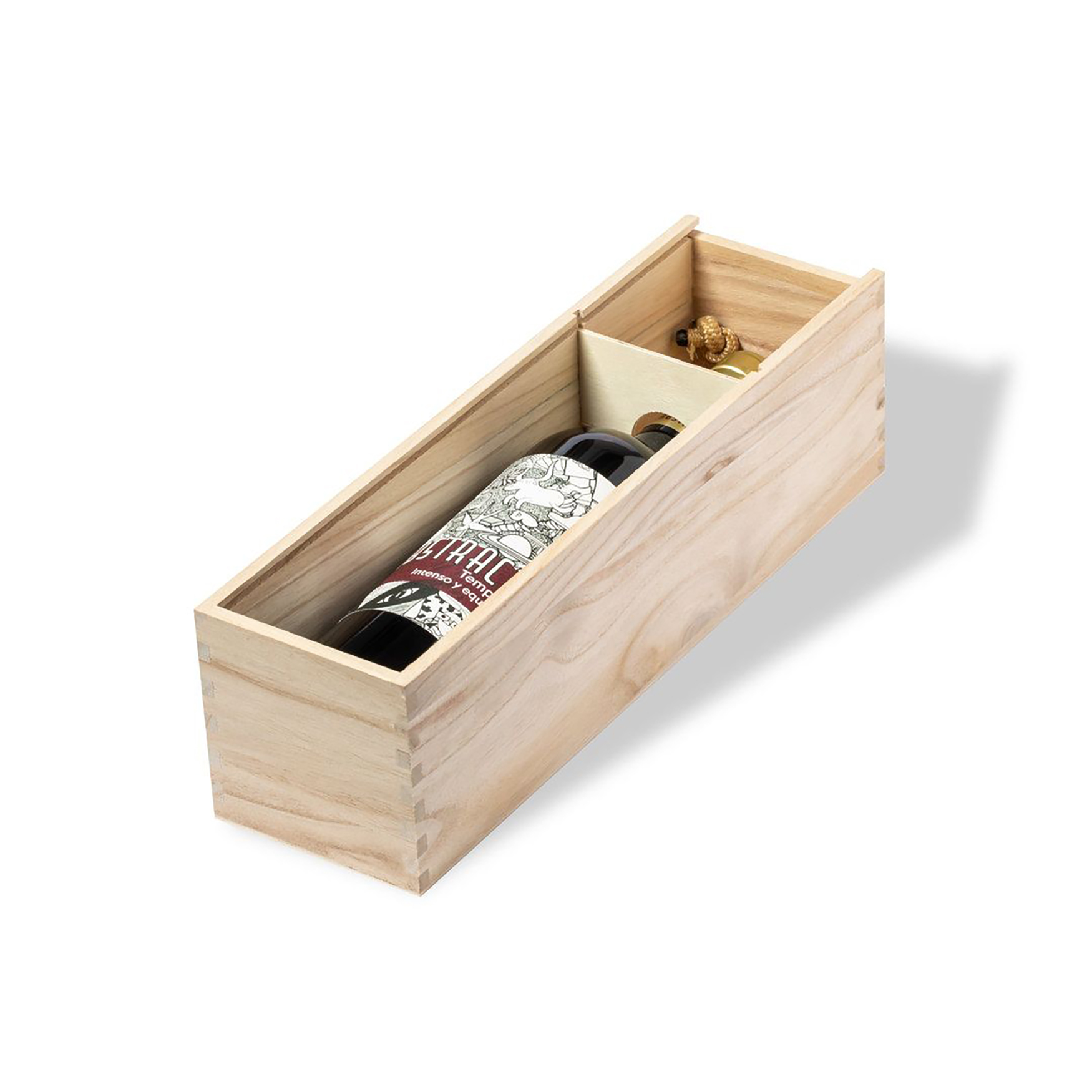 Coffret - Bois de paulownia | Couvercle coulissant | Cordon