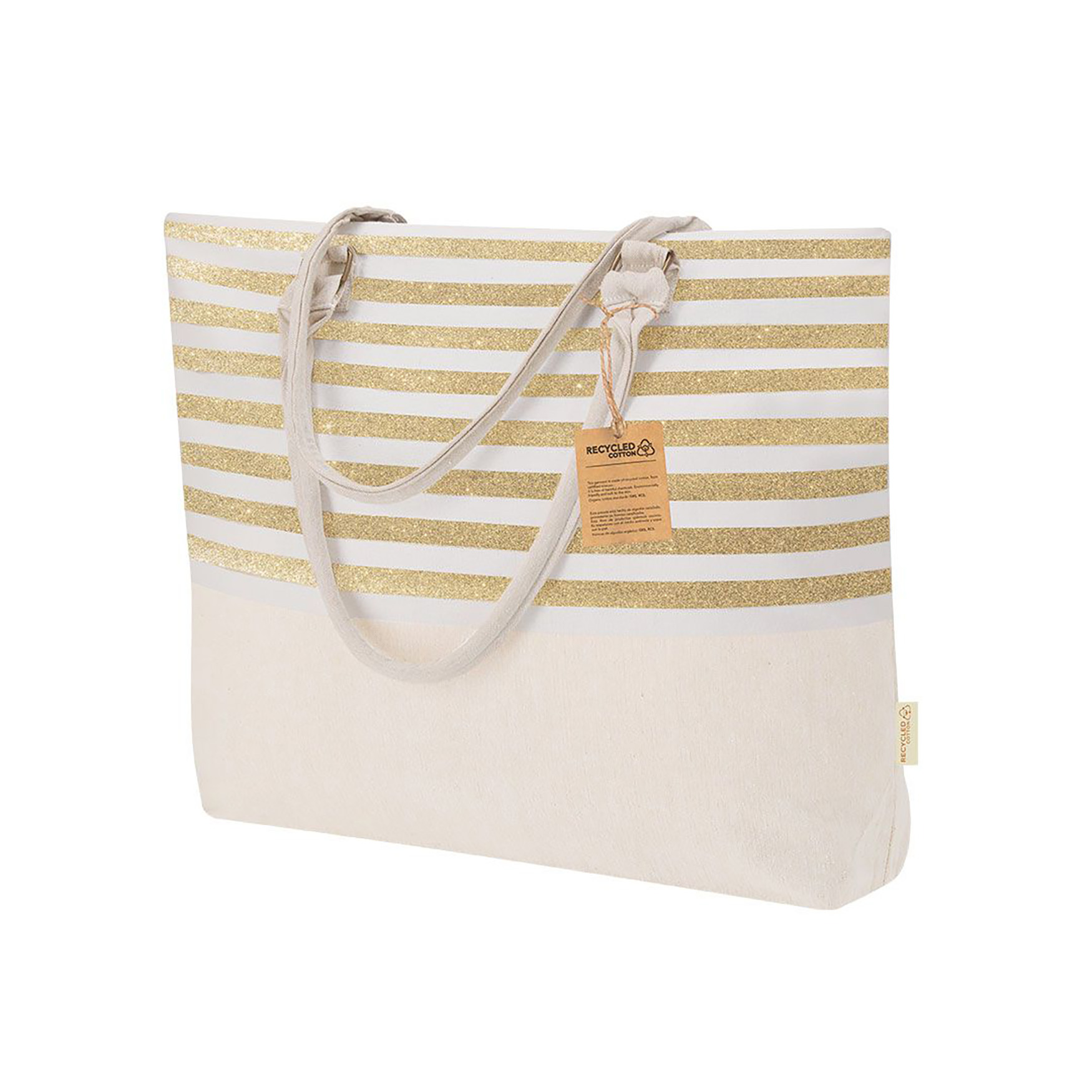 Tas Emma - Gerecycled katoen | 210 g/m² | Gestreept design