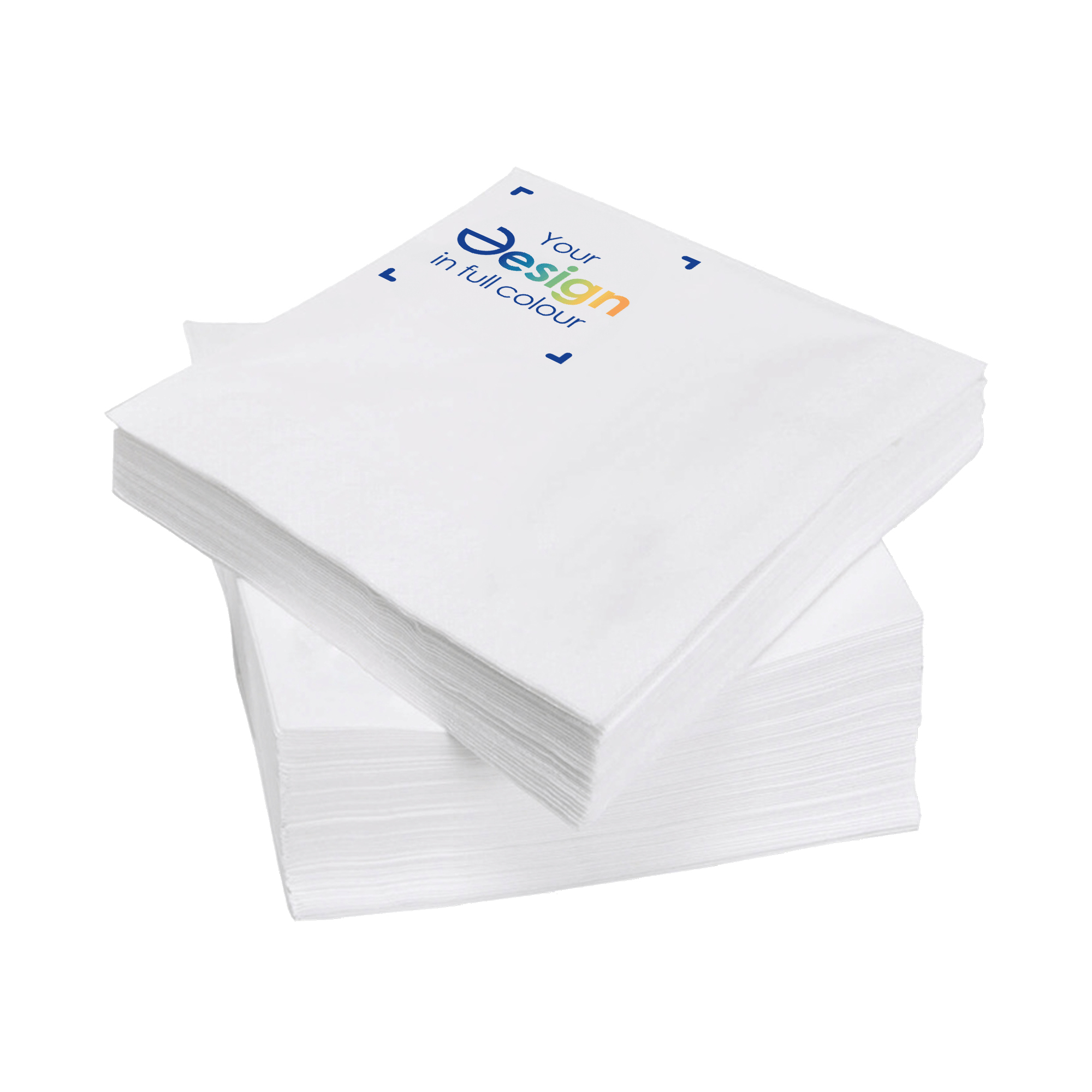 Serviettes déjeuner – 33 × 33 cm | 3 plis | quadri (couleurs) | imprimées sur 1 quart