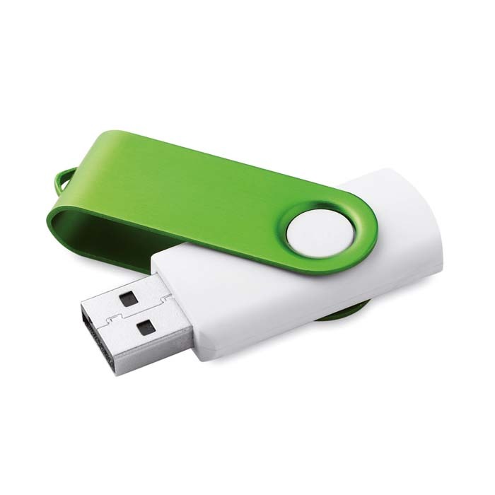 USB-Stick Rotodrive - Whitey | Farbige Kappe + Weißer Stick | 1-16 GB | Vollfarbe