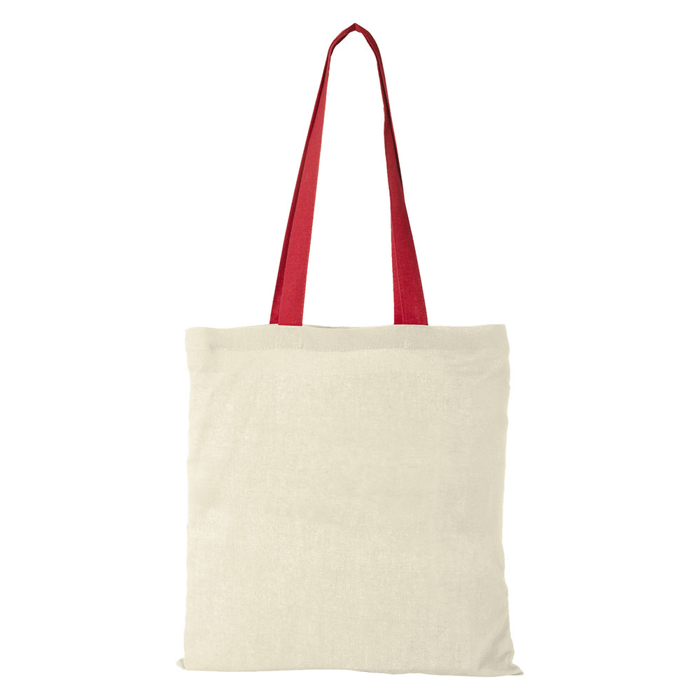Shopper – Cotone 100 g/m² | 7L | Manici colorati | Certificato OEKO-Tex