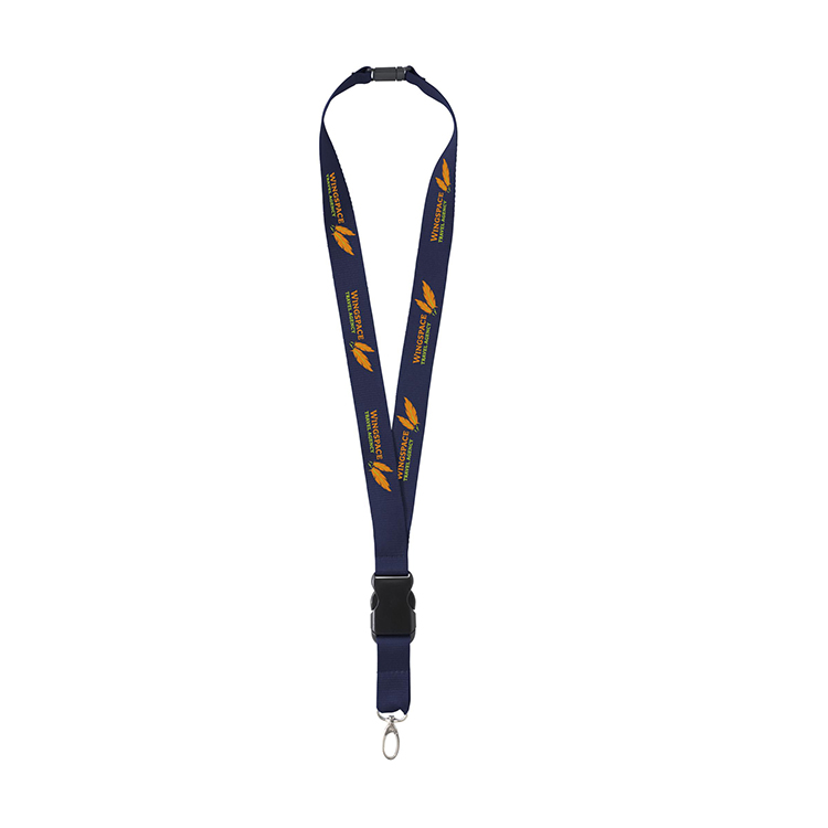 Keycord Bas - 24 mm | Met haak, buckle & veiligheidssluiting | Budget
