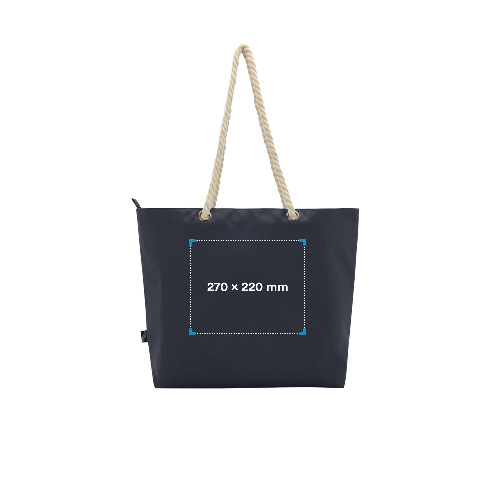 Sac de plage et glacière recyclé Panama – 23L | Compartiment isotherme | Poignées en corde de coton