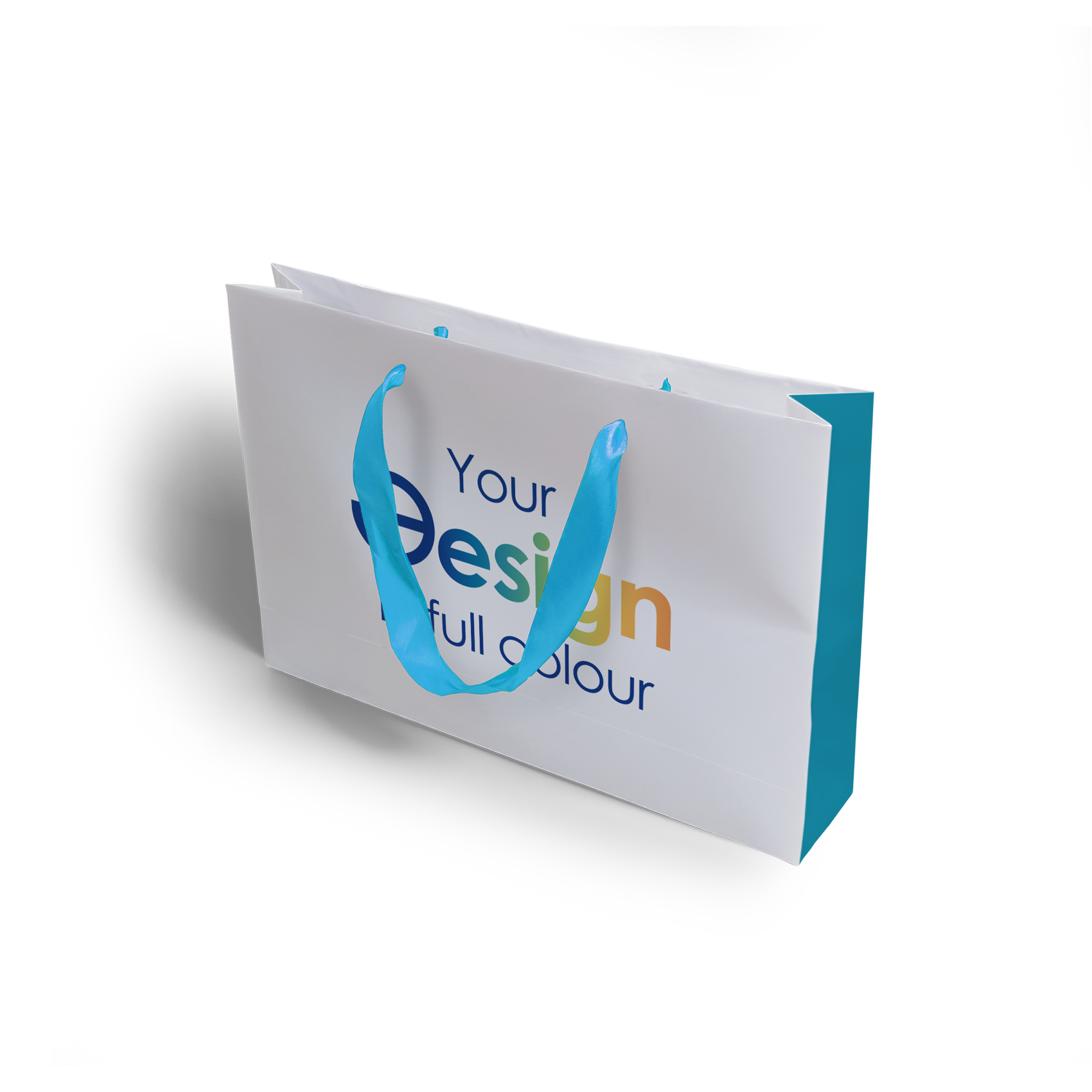 Sac à provisions en papier brillant | A4 | Impression intégrale | Certifié PEFC