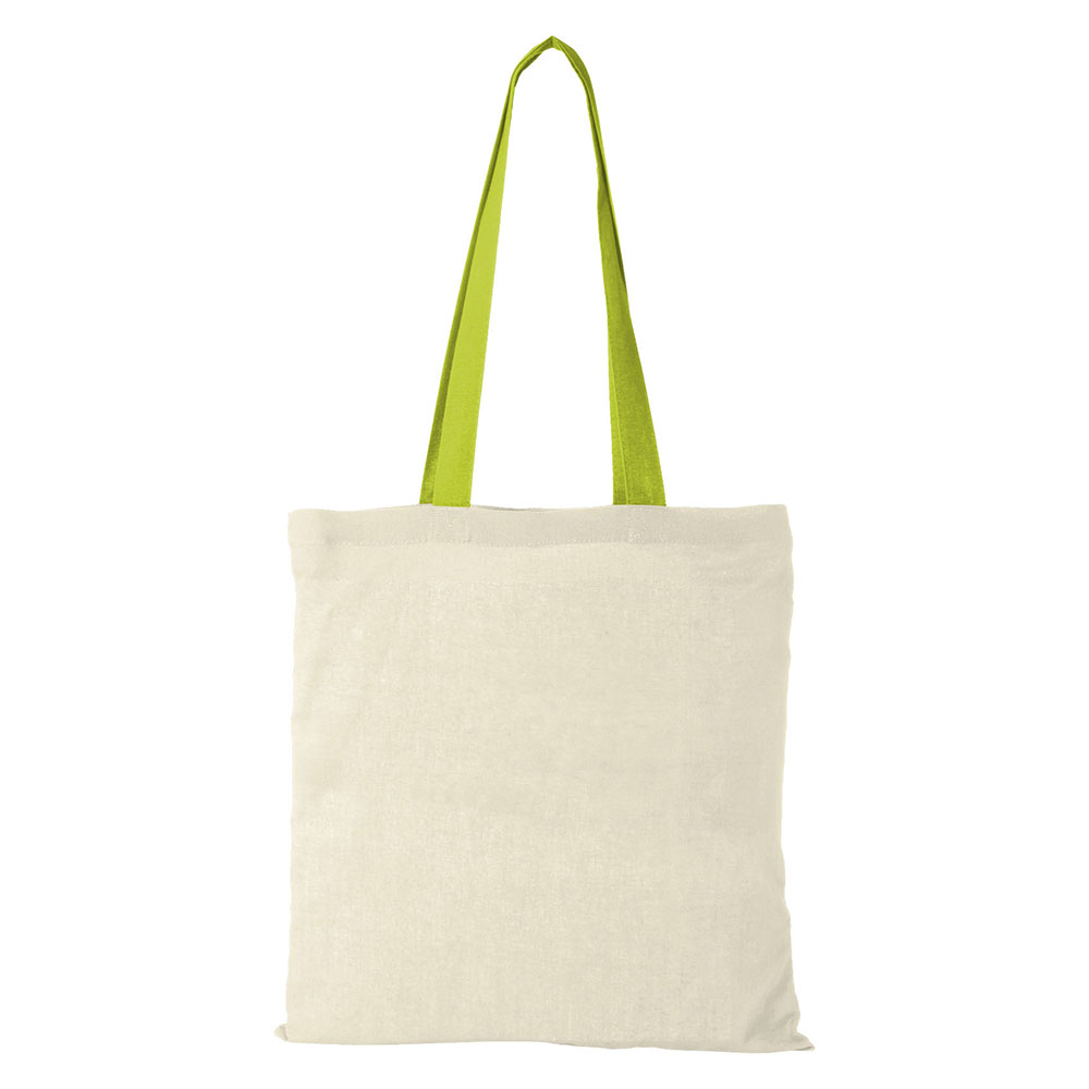 Shopper – Cotone 100 g/m² | 7L | Manici colorati | Certificato OEKO-Tex