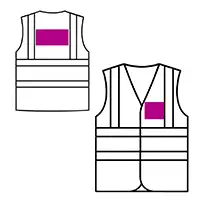 Linke Brust 100x100 mm Rückseite 300x300 mm