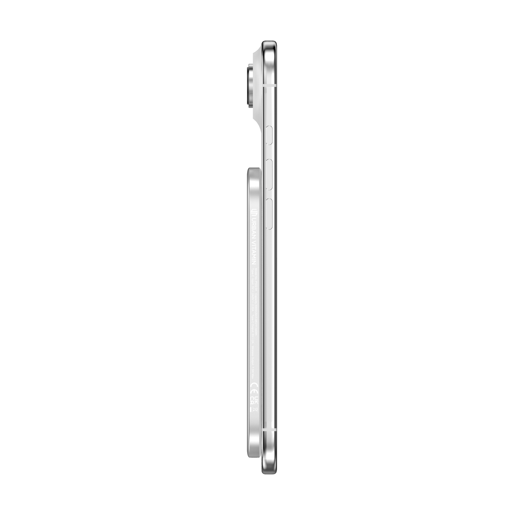 Batterie externe – 3000 mAh | Design ultra-fin de 4 mm | Charge sans fil 7,5 W | USB-C 10 W