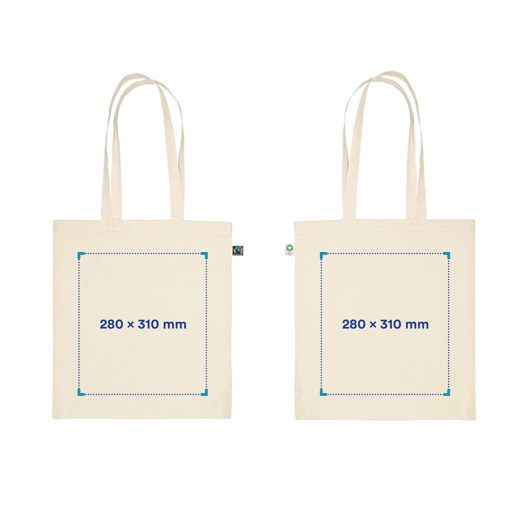 Baumwolltasche Fairtrade - Beige | 180 g/m² | Biologische Baumwolle